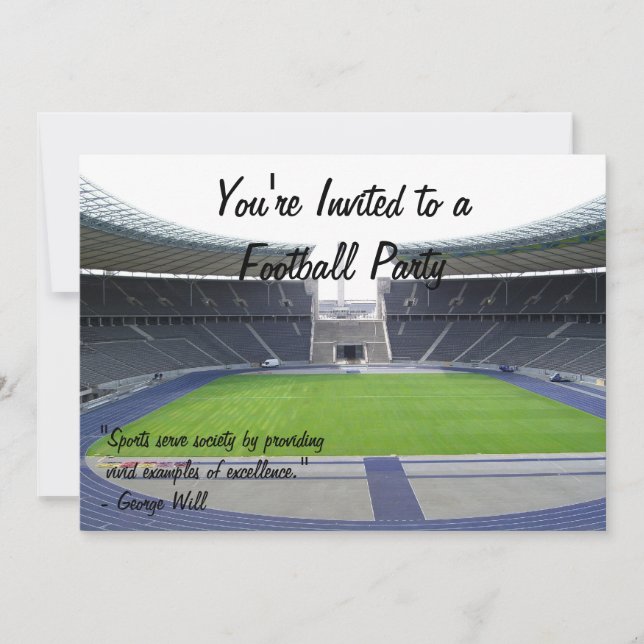 Football Party Invitation (Front)