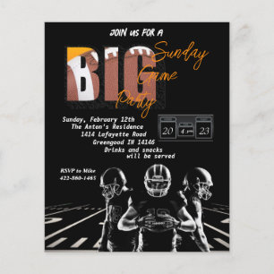 Football Party Invitation Flyer
