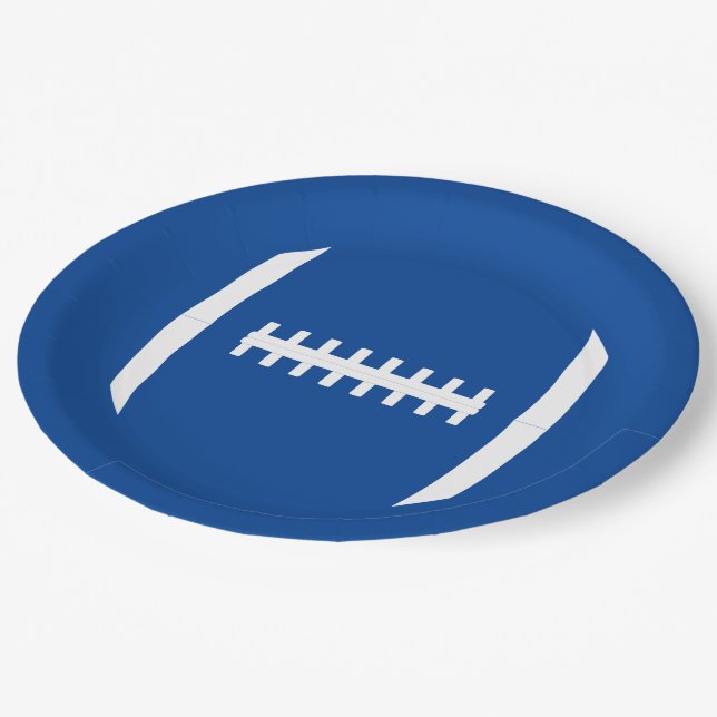 Football Party or Banquet Custom Team Colour Sport Paper Plate (Angled)