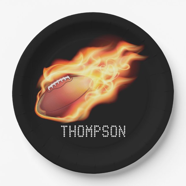 Football Party Personalised Paper Plate (Front)