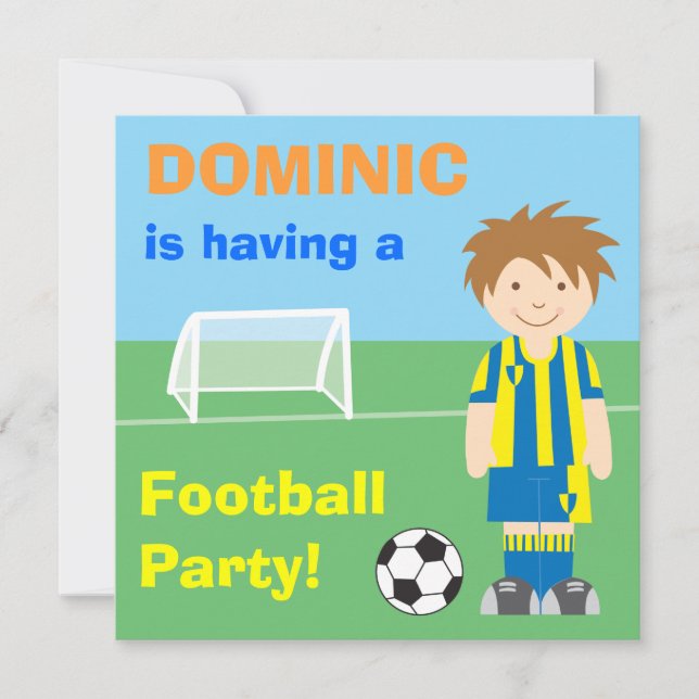 Football party personalized invitation (Front)