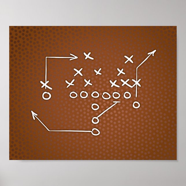 Football Party PLAYBOOK II Sign Print (Front)