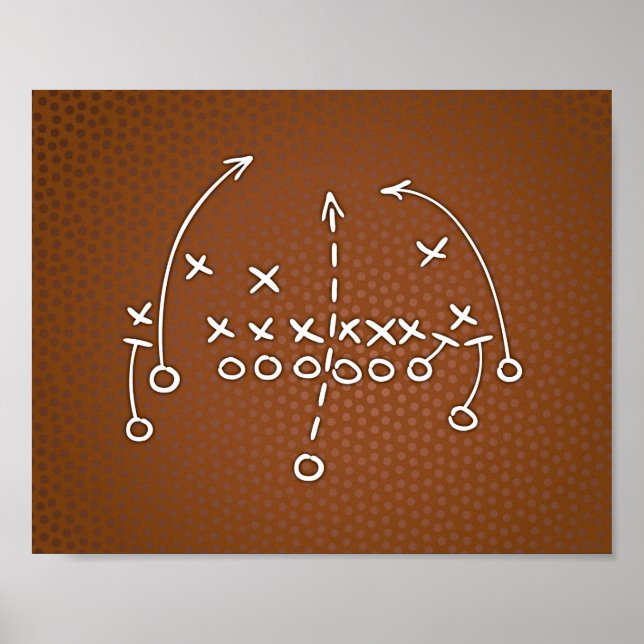 Football Party PLAYBOOK IV Sign Print (Front)