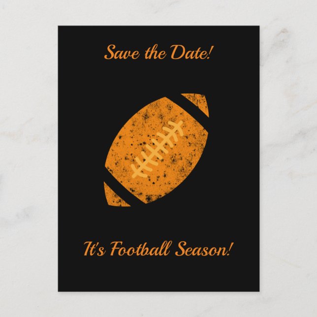 Football Party Tailgate Supplies Black Gold Postcard (Front)