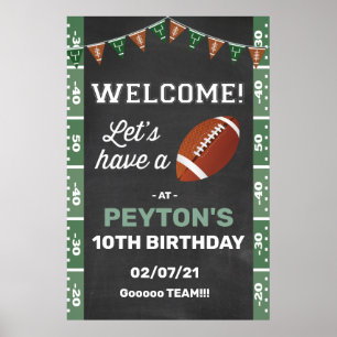 Football Party Welcome Sign