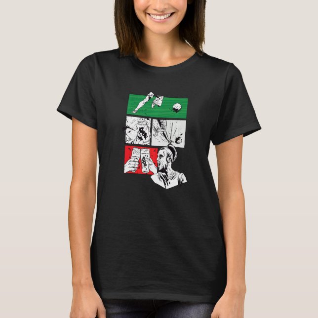 Football Passion Football Player Italy Flag   T-Shirt (Front)