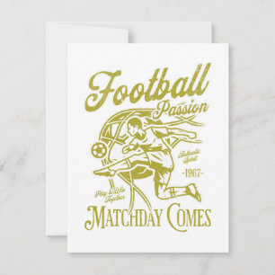 Football Passion - Matchday Comes - Soccer Holiday Card