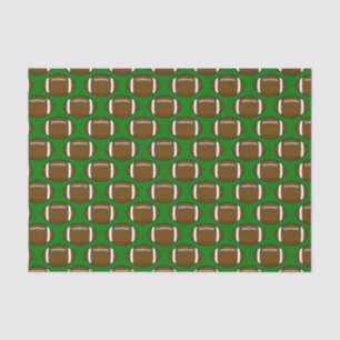 Football Pattern Design on Green Field Tissue Paper