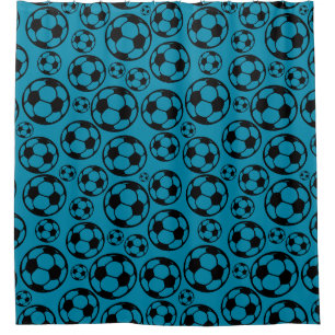 Football pattern design shower curtain