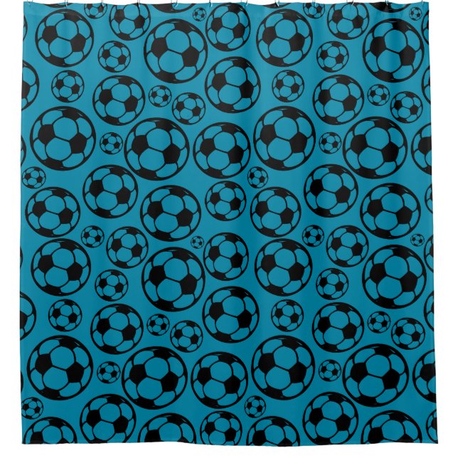 Football pattern design shower curtain (Front)