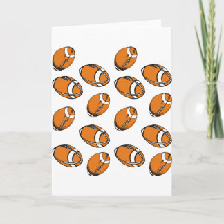 football pattern holiday card