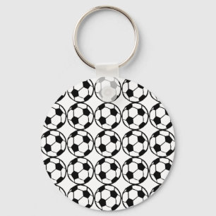Football pattern key ring