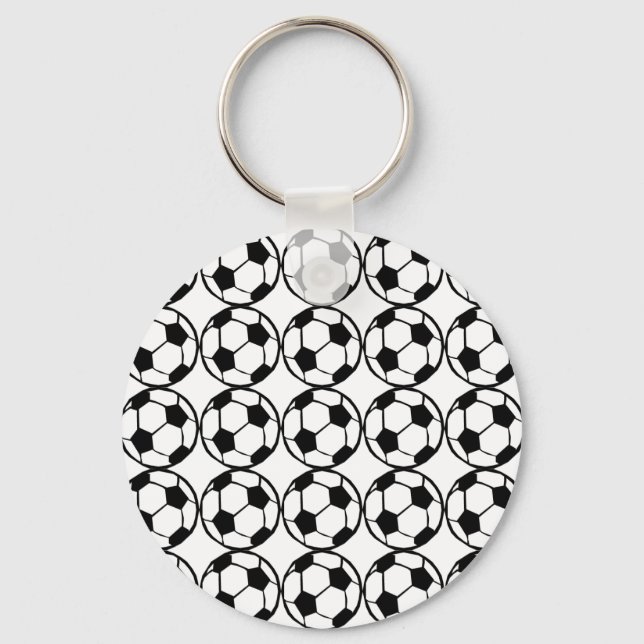 Football pattern key ring (Front)