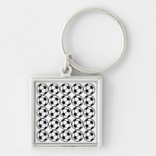 Football pattern key ring