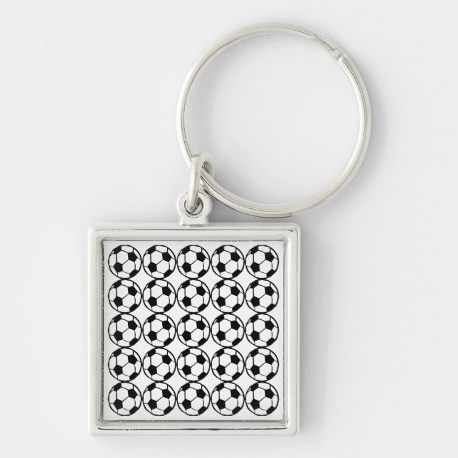 Football pattern key ring (Front)