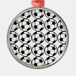 Football pattern metal ornament