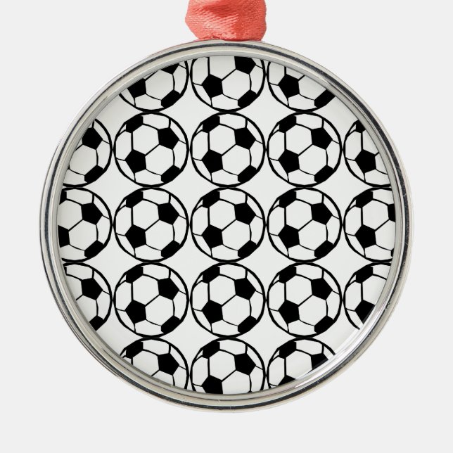 Football pattern metal ornament (Front)