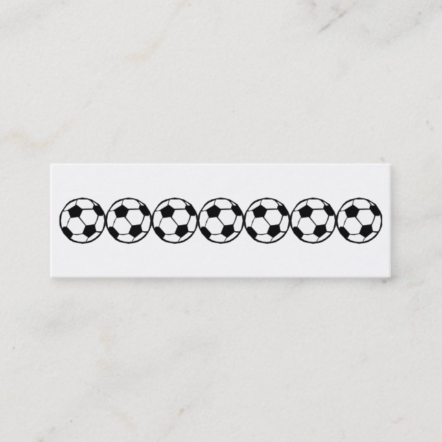 Football pattern mini business card (Front)