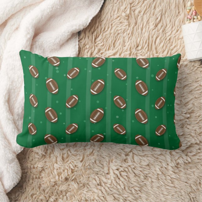 Football Pattern Throw Pillow (Blanket)