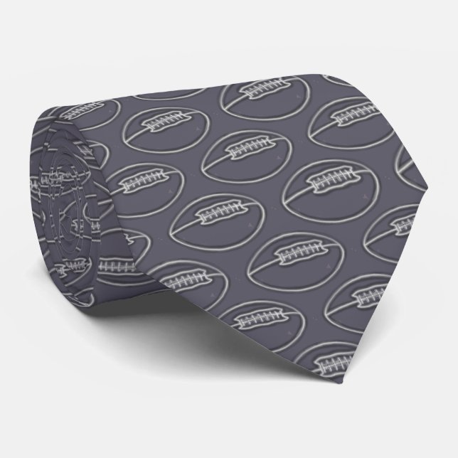 Football Pattern Tie (Rolled)