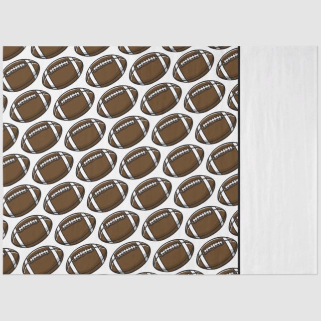 Football Pattern White Sports Player Team Game Fan Tissue Paper (Front)