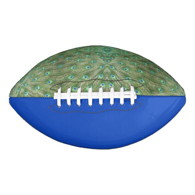 Football - Peacock Feathers and Royal Blue (Front)