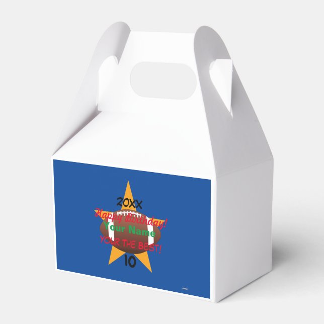 Football Personalised Birthday Favour Box HAMbWG (Front Side)