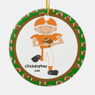 Football Personalised Boy Christmas Ornament
