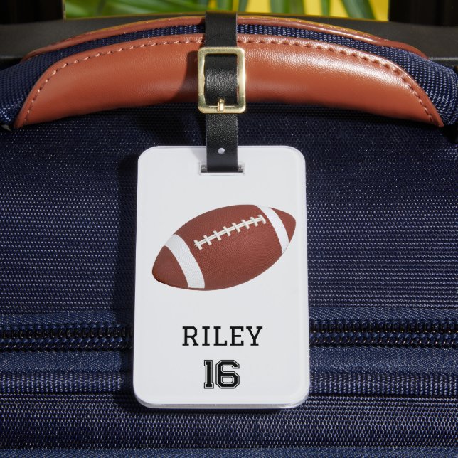 Football Personalised Custom Team Bag Tag Gift (Front Insitu 2)