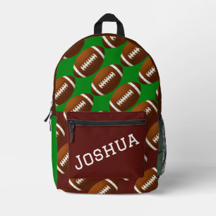 Football Personalised Printed Backpack