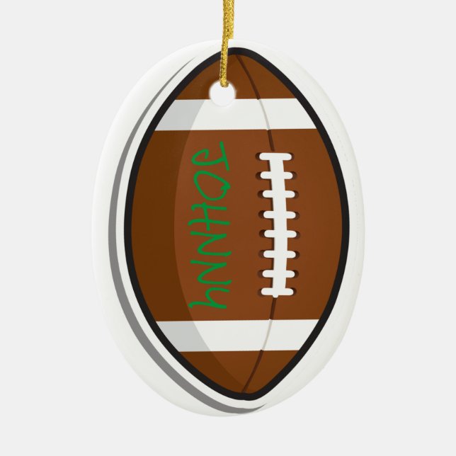 Football Personalised Team Player Sports Ceramic Ornament (Front)