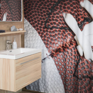 Football Photo Close-Up Shower Curtain