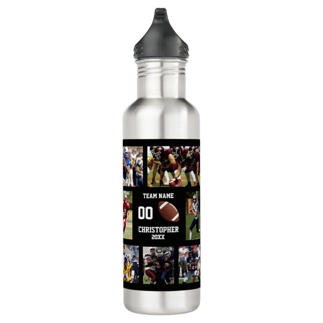 Football photo collage 710 ml water bottle (Right)