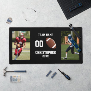 Football photo collage desk mat