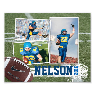 Football Photo Collage Print