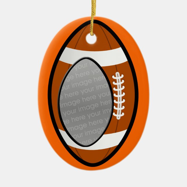 football photo ornament (Front)