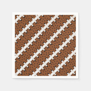 Football Pigskin Laces Sports Team Coach Fans Fun Napkin