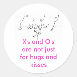 Football Play, X's and O's are not... - Customised Classic Round Sticker