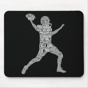 Football Player American Football Boys Kids Men Mouse Pad