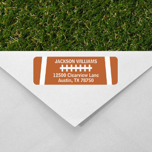 Football Player Ball Custom Sports Return Address Return Address Label