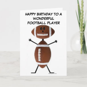 Football Player Birthday Card