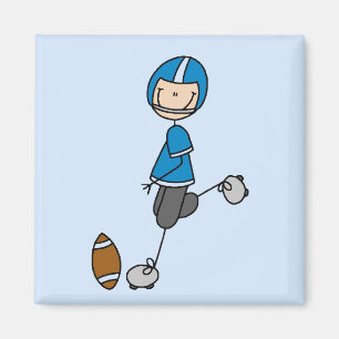 Football Player Blue T-shirts and Gifts Magnet
