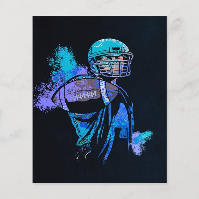 Football Player Canvas Print  Flyer (Front)