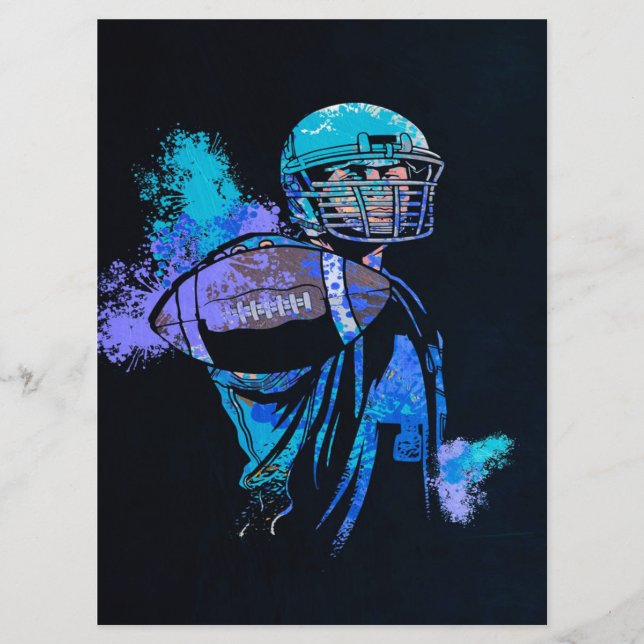 Football Player Canvas Print  Menu (Front)