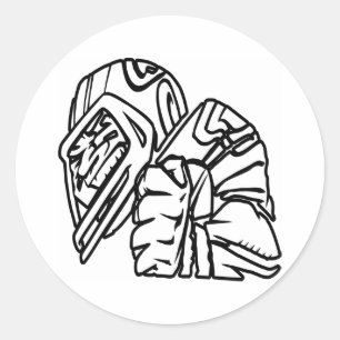 Football Player Classic Round Sticker