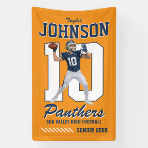 Football Player Custom Photo Jersey Number Sports Banner
