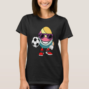 Football Player Egg Easter Day Funny Sports Boys K T-Shirt