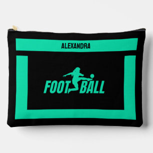Football Player Girl, Birthday Gift, Football Team Accessory Pouch