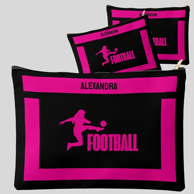 Football Player Girl, Birthday Gift, Football Team Accessory Pouch (Creator Uploaded)
