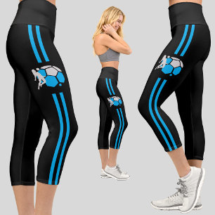 Football Player Girl Birthday Gift Football Team Capri Leggings